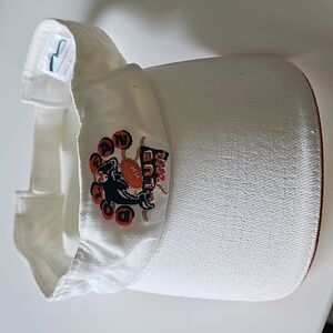 2002 Vintage White Dolphin Club Visor "Dol Fan"
